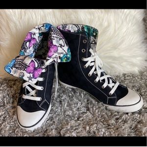 Coach Bonney Black Signature Canvas High Top